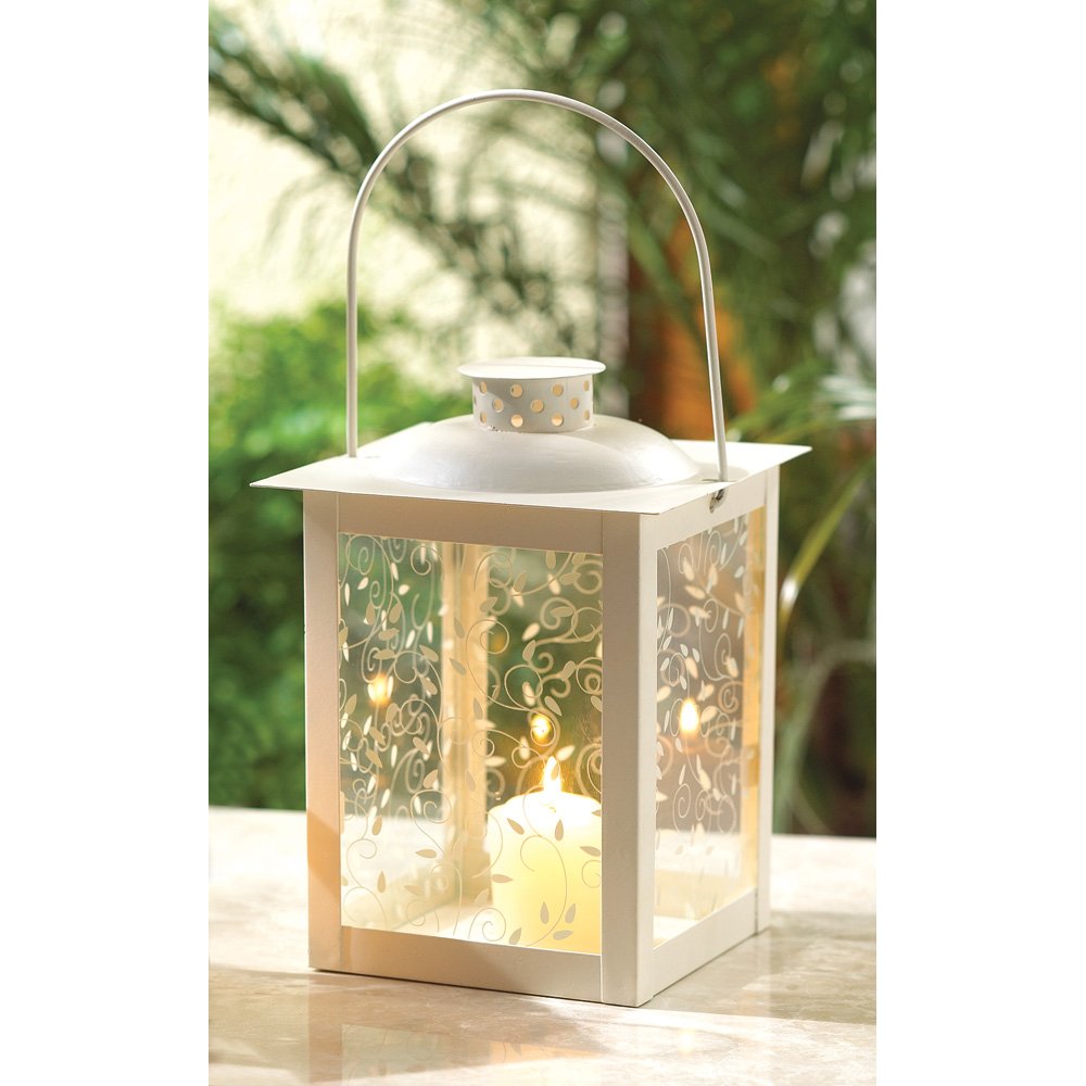 20 Wholesale Large Ivory Color Glass Lantern Wedding Centerpieces