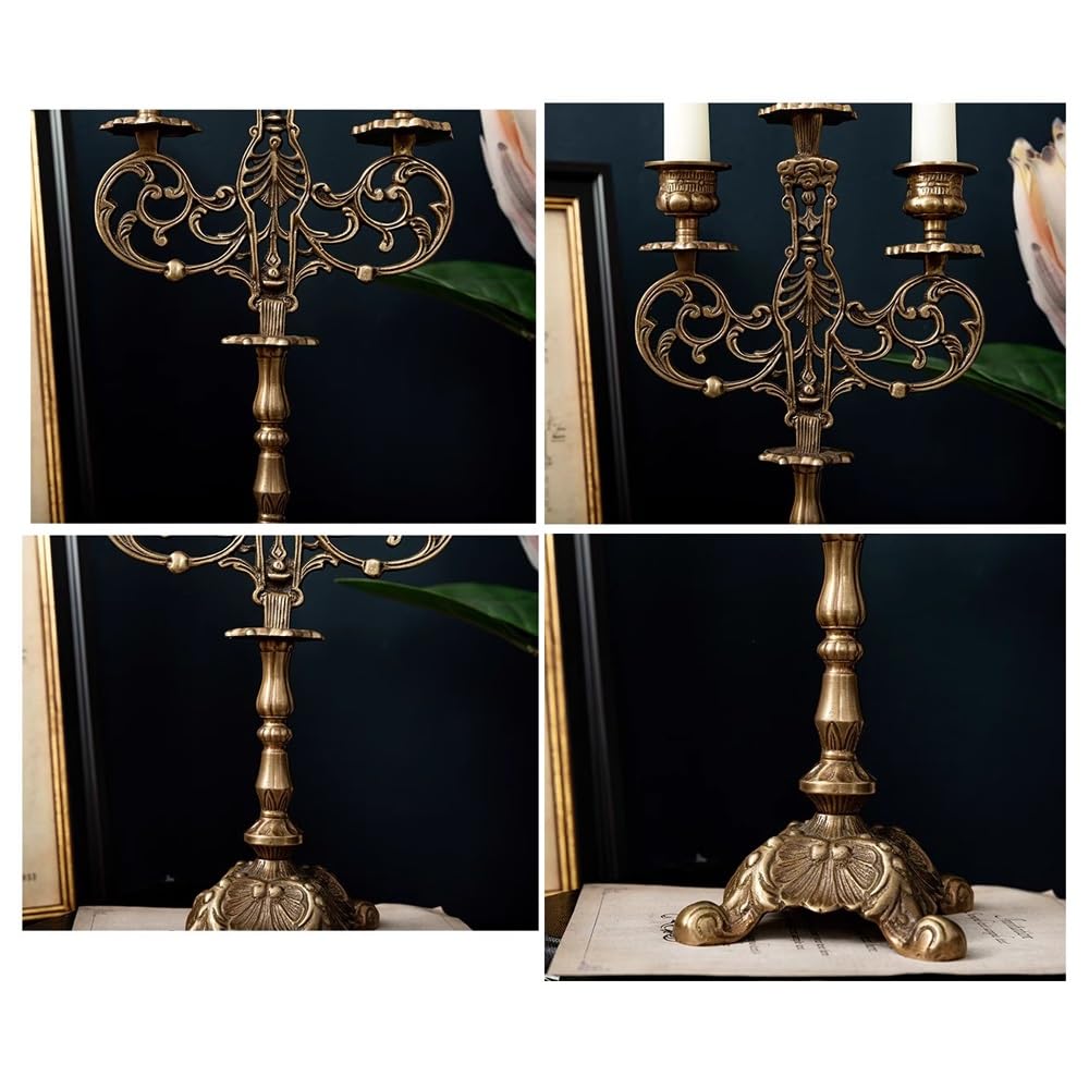 3-Candle Candlesticks Holder, Candle Holder for Wedding Table Centerpieces Metal Candle Stick Holders Fireplace Mantle Decor