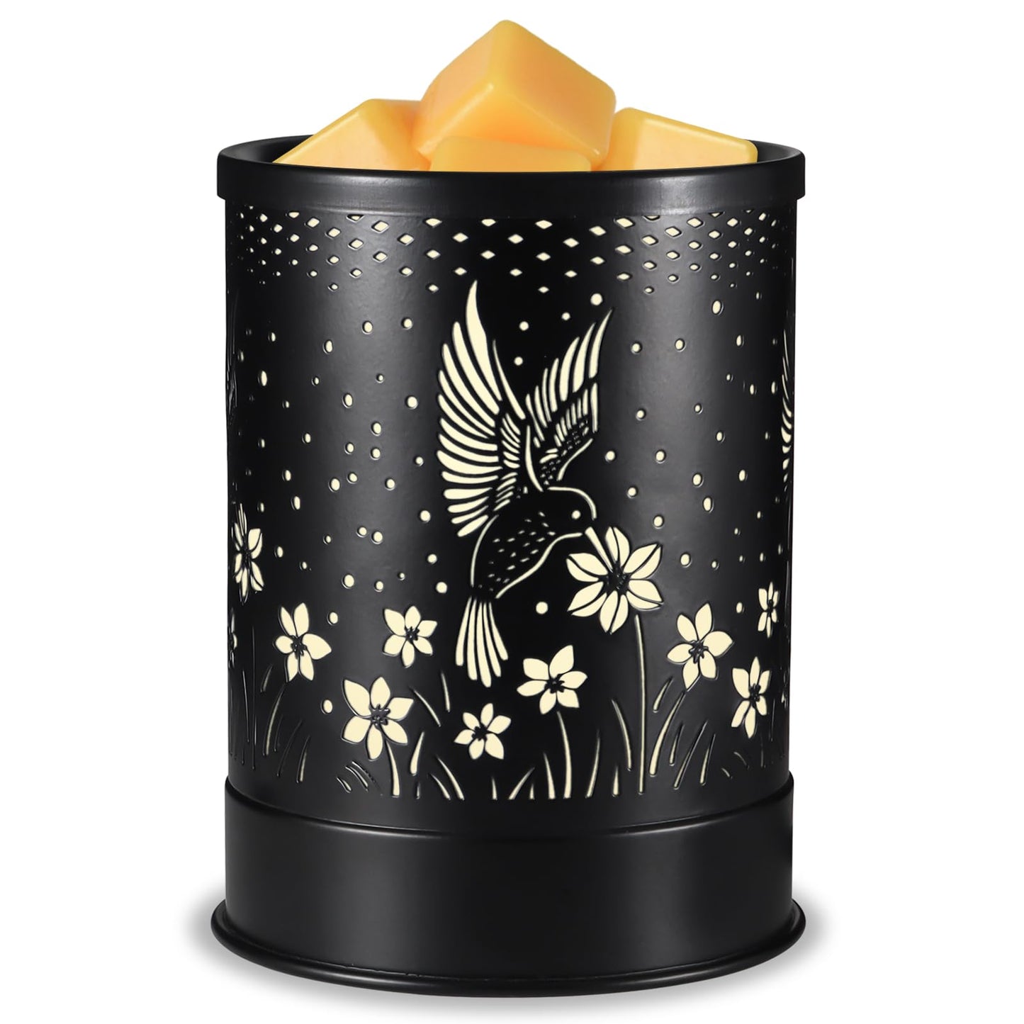 nawaza Hummingbird Metal Wax Melts Warmer, 2-in-1 Electric Fragrance Candle Wax Melter and Wax Cubes Aromatherapy Essential Oil Burner with LED Light for Home Office Room Bedroom and Home Décor