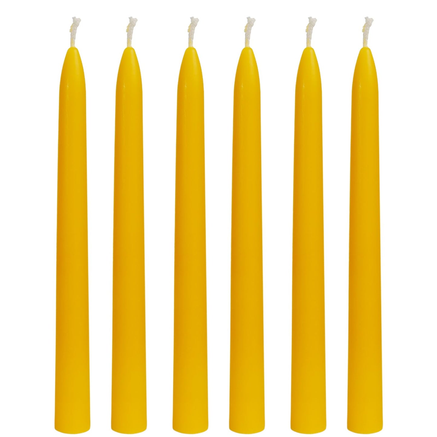 DEYBBY 9 inch Natural Beeswax Taper Candles Set of 6, Smokeless and Dripless Pure Organic Beeswax Candles for Dinner Room Decor Emergency Housewarming Gift, Long Lasting Burning, Nontoxic