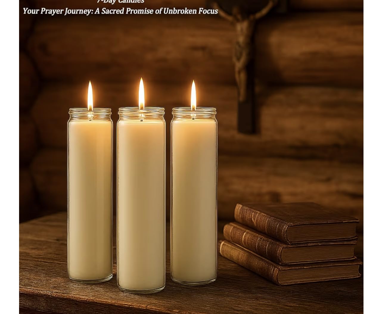 White Prayer Glass Candle, 8 Inch, 12 Pack, Devotional for Vigils, Ceremonies