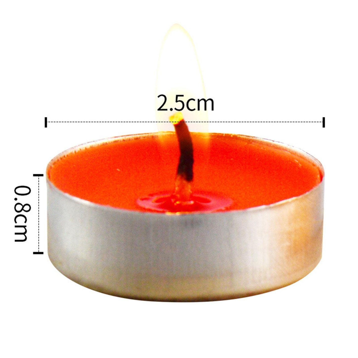 Gcljlmy 100x Smokeless Round Candles 1H Long Burning Tea Light Tibetan Buddhist Church Tealight Ghee Butter Lamp Candles for Meditation Wedding Rituals Altars (Red)