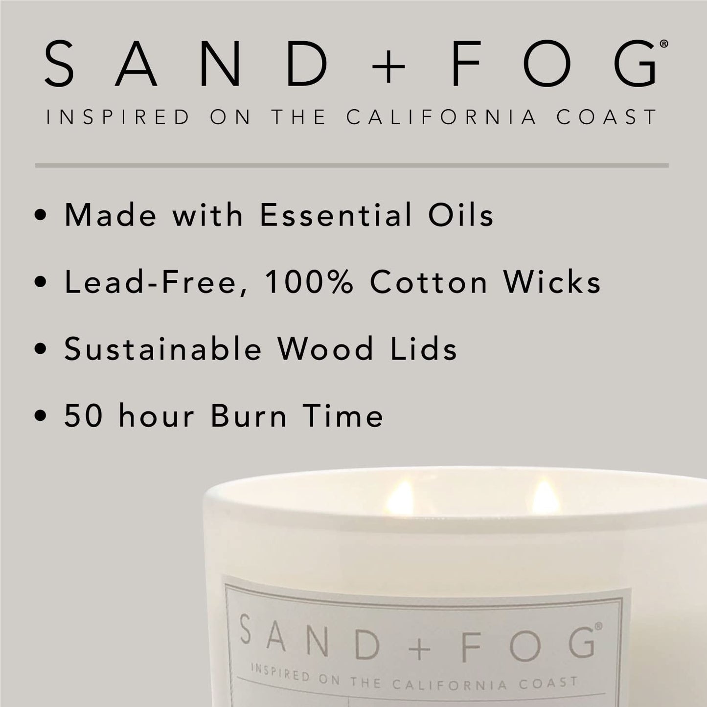Sand + Fog Scented Candles - Pumpkin Spice - Additional Scents and Sizes - 3 Wicks 100% Cotton Lead-Free - Luxury Air Freshening Jar Candles - Perfect Home Decor - 21 oz
