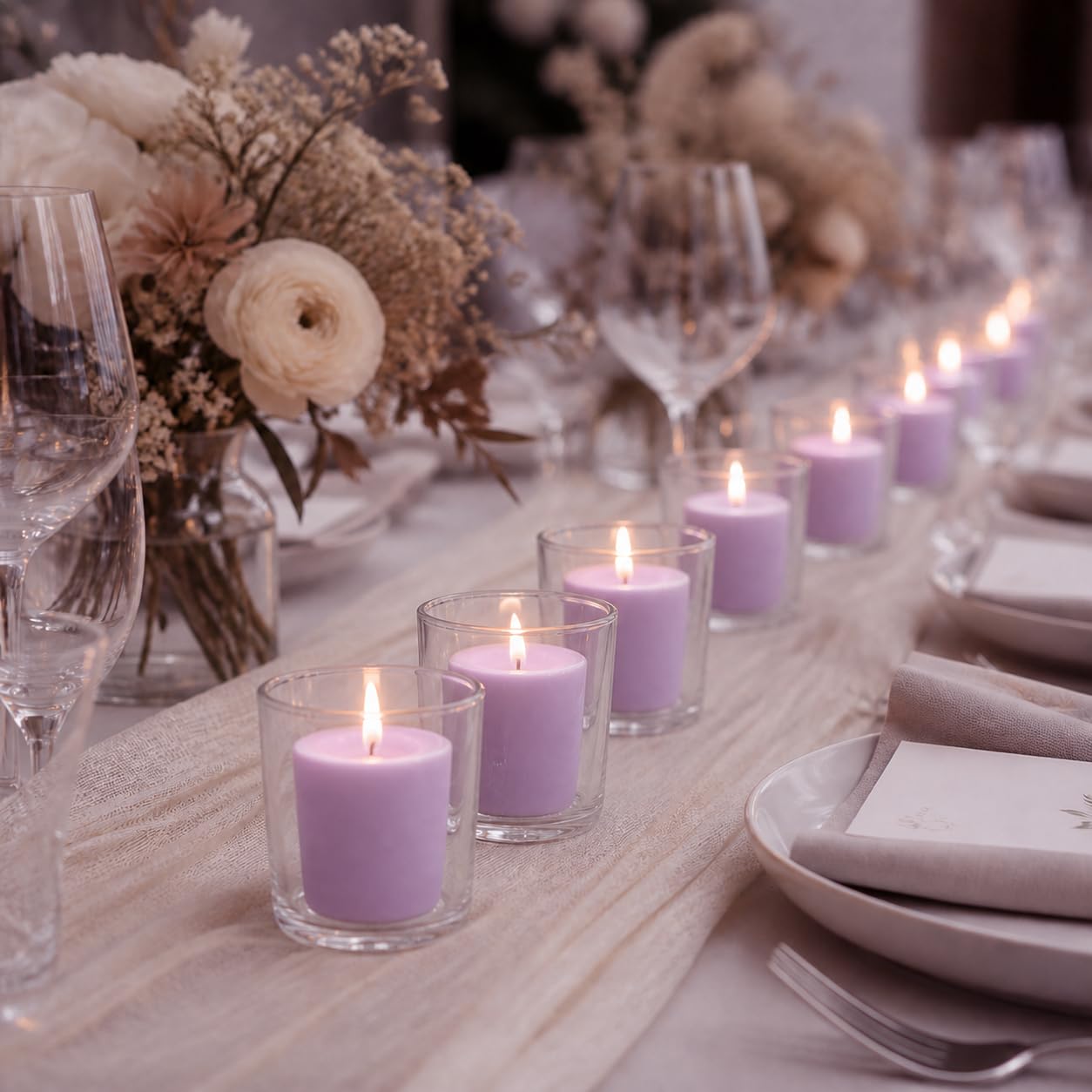 yummi Case of 54 15hr Lavender Votive Candles