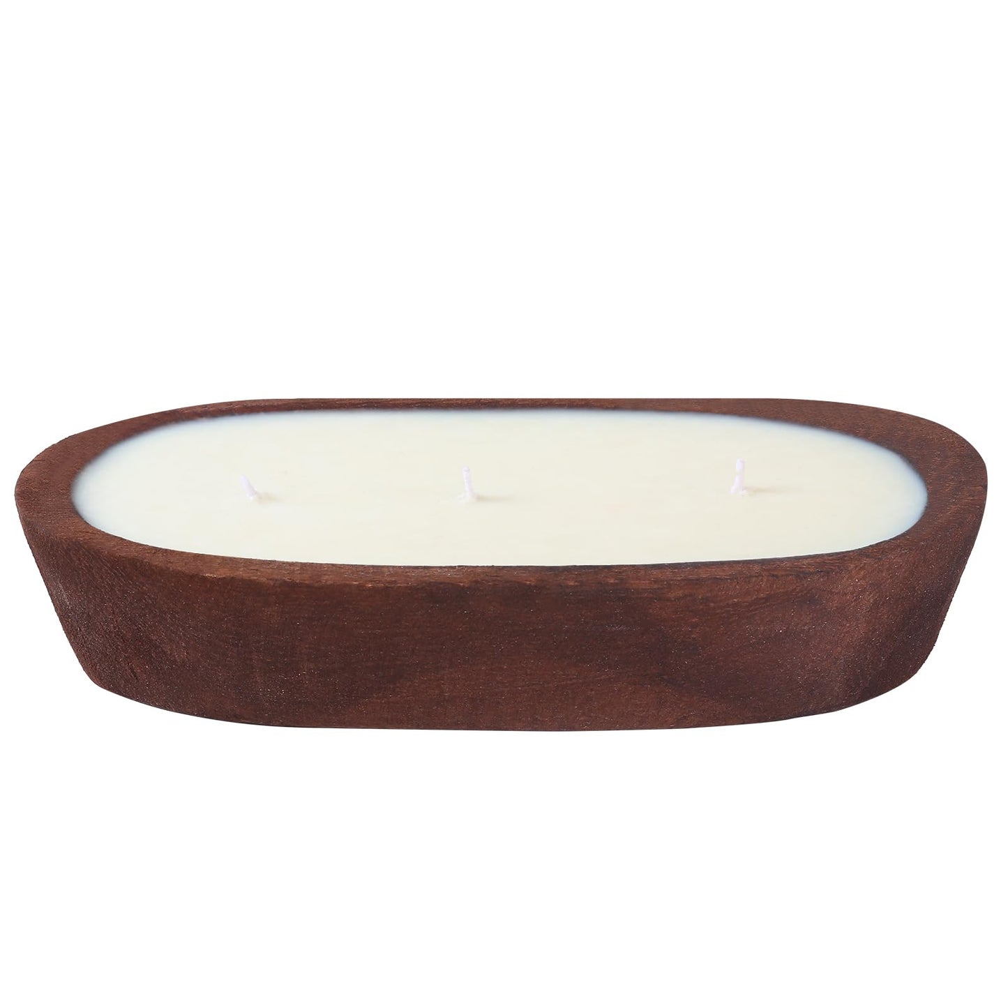 Scented Candles for Home, YeeQue Vanilla Candle with Large Wooden Bowl Design for Women,Girl Birthday Gift,3 Wicks, 12oz