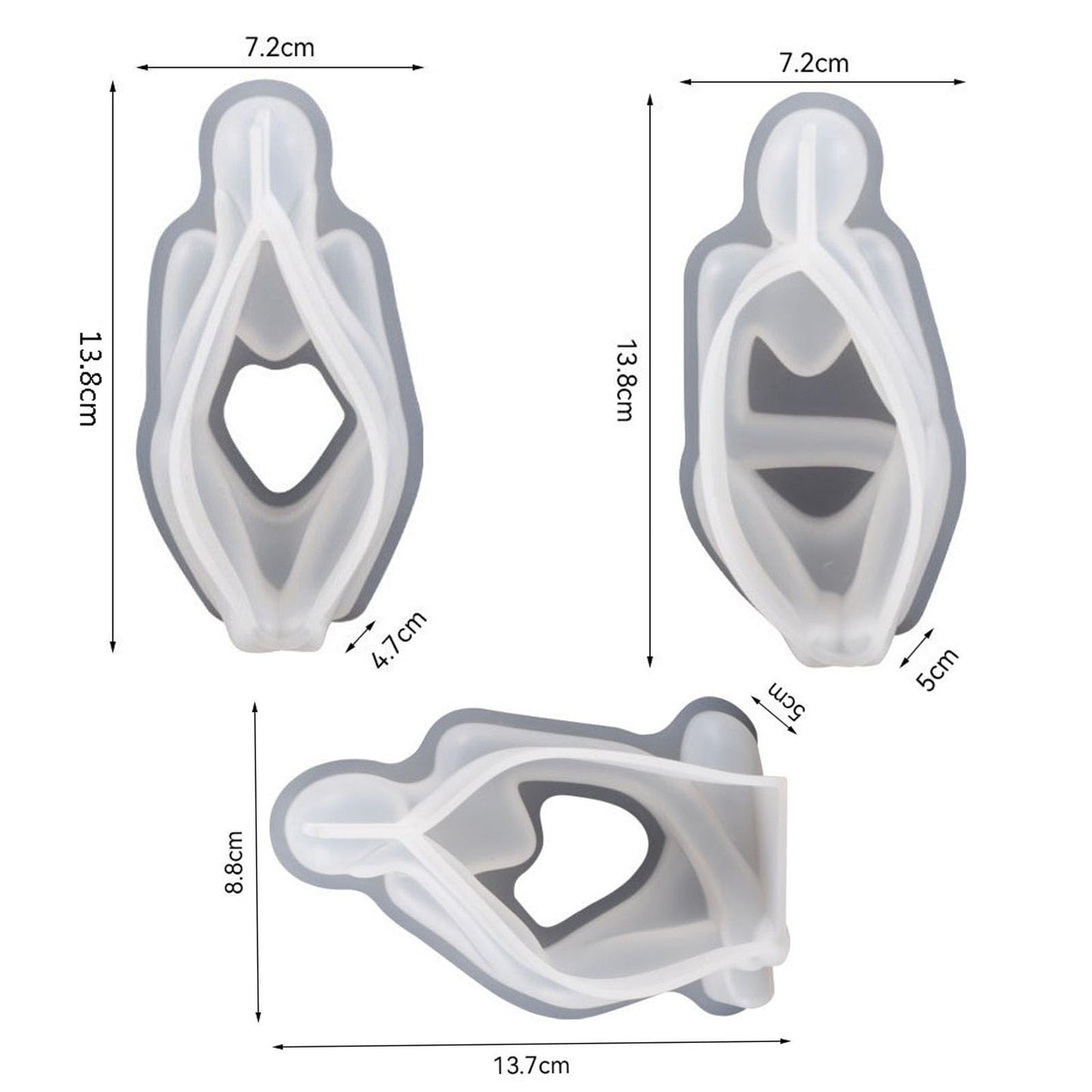 3 Set Thinker Statue Silicone Resin Mold Abstract Sculptures Figurines Decoration Office Desk Articles Ornaments Epoxy Silicone Casting Molds for Gifts, 3D DIY Making Decor Art Crafts