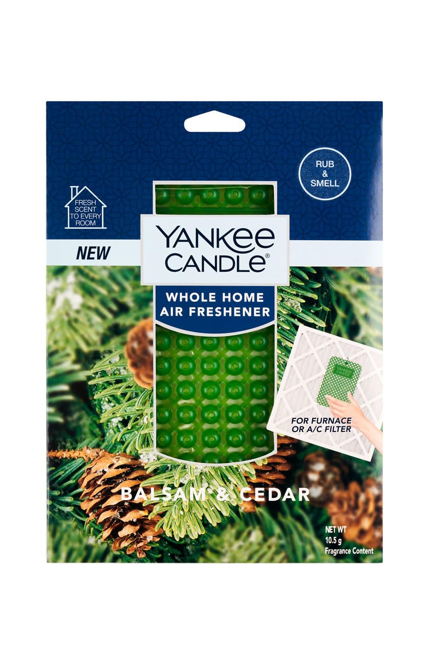 Yankee Candle Whole Home Air Freshener, Long Lasting Odor Eliminating Fragrance for Home, Continuous Room Freshener, Balsam & Cedar (Pack of 1)