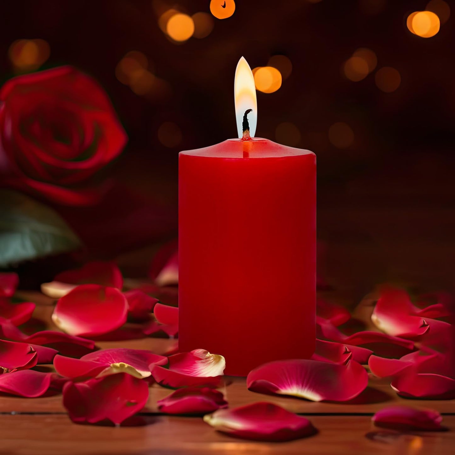 Red Votive Candles 15 Hour Burn Time Unscented Candles Votives Bulk Pack of 24 Small Pillar Candles