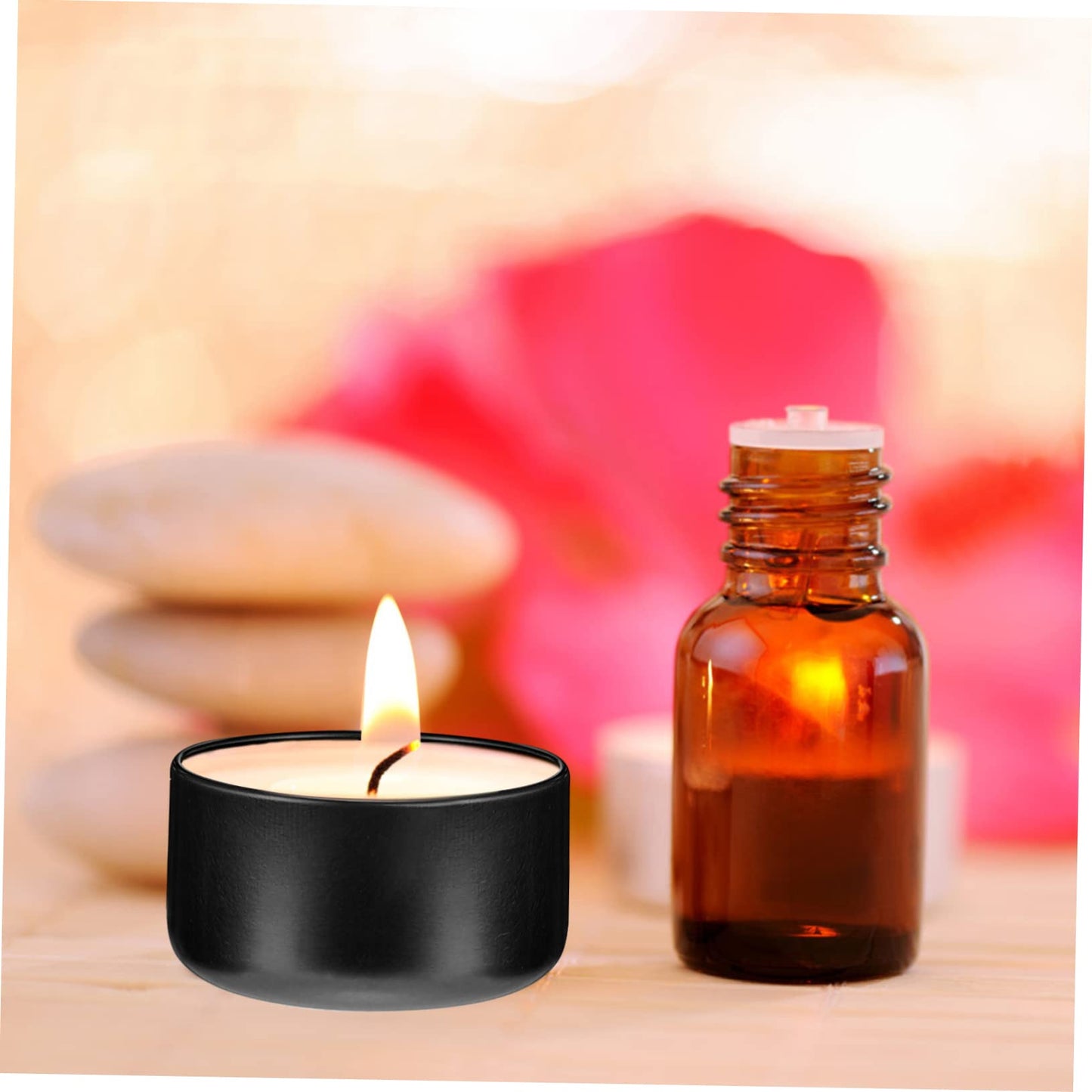 NUOBESTY 12pcs Metal Candle Tins Round Travel Containers for DIY Candles Solid Scented Aromatherapy Storage Portable and Lightweight for Travel Use