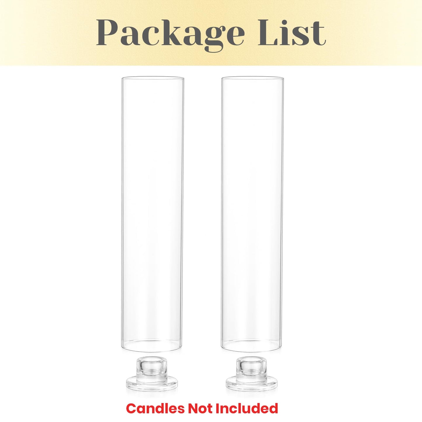 Hewory Hurricane Glass Candlestick Holders : 2 Pcs Clear Taper Candle Holders for Candlesticks - Hurricane Glass Candle Stick Candle Holders Bulk for Table Centerpiece Wedding Christmas Home Decor