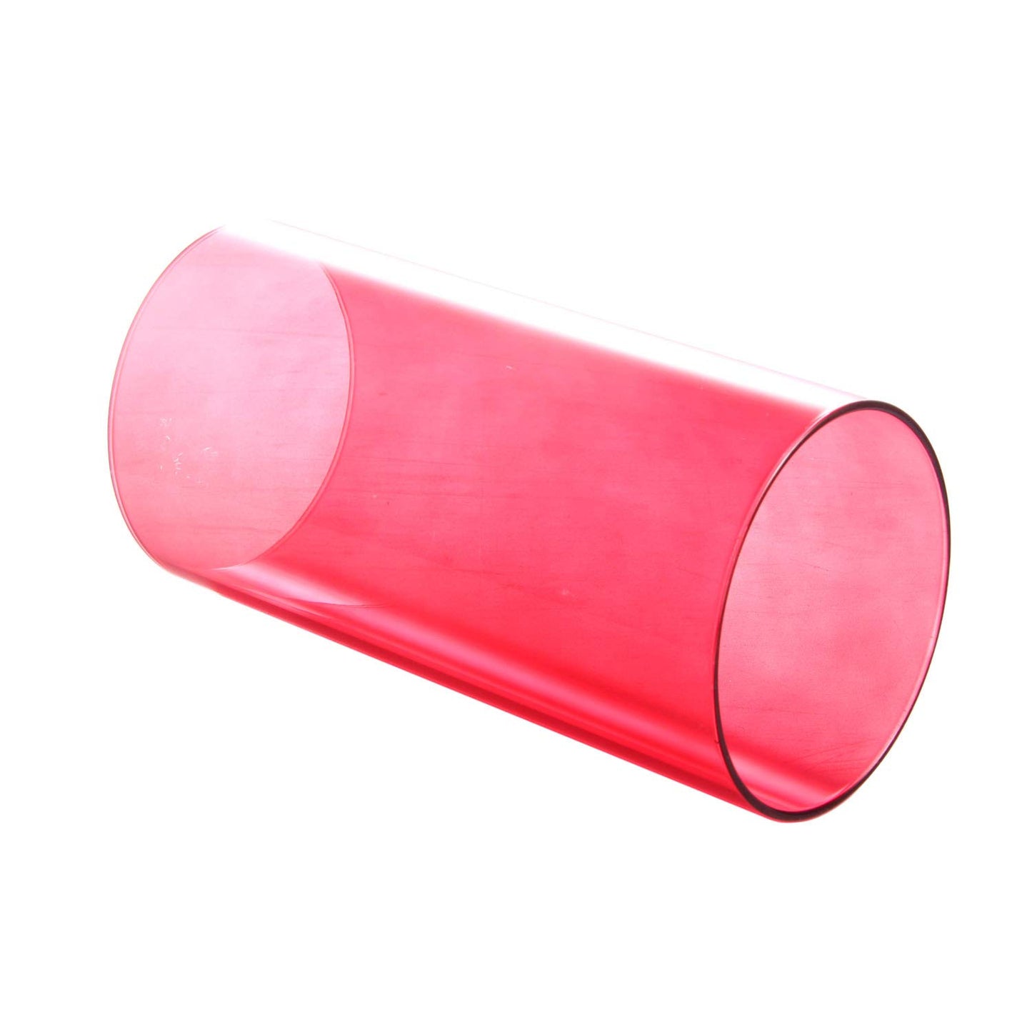KETE LED Colored Glass Cylinder Candle Holder Bottomless Borosilicate Glass Globe Lamp Shade Replacement (RED,2.5x4)