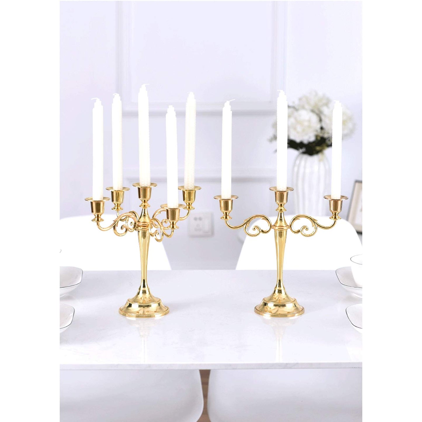 Candle Holderss Metal Candlesticks Decor, Candlesticks Holder For Formal Events, Taper Candle Holder Stand Centerpiece Elegant Decoration Piece for Table Candle Stand Decorative Candlestick