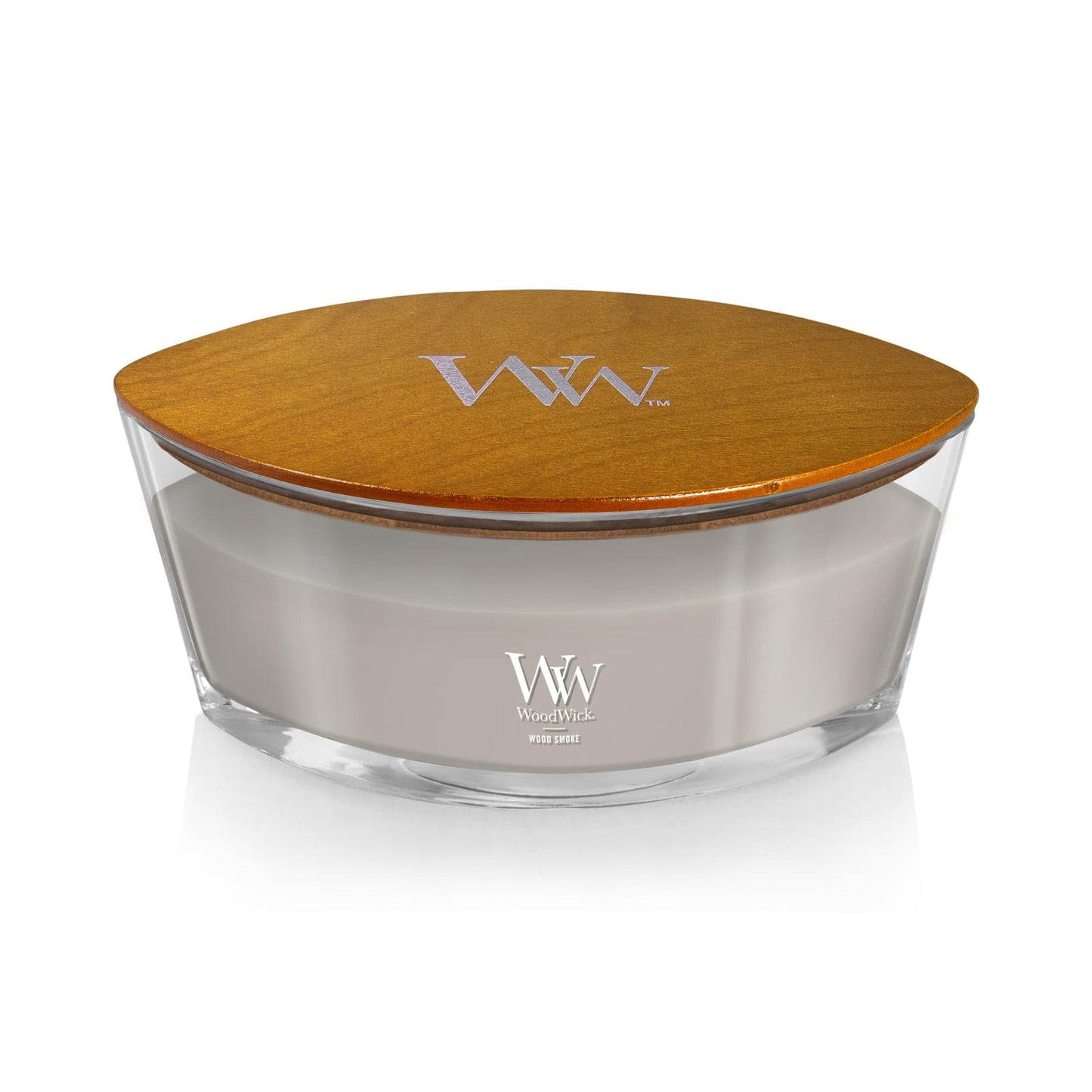 WoodWick Wood Smoke Holiday Candle Gifts for Women and Men, 16 oz Ellipse Candle with Crackling Wick