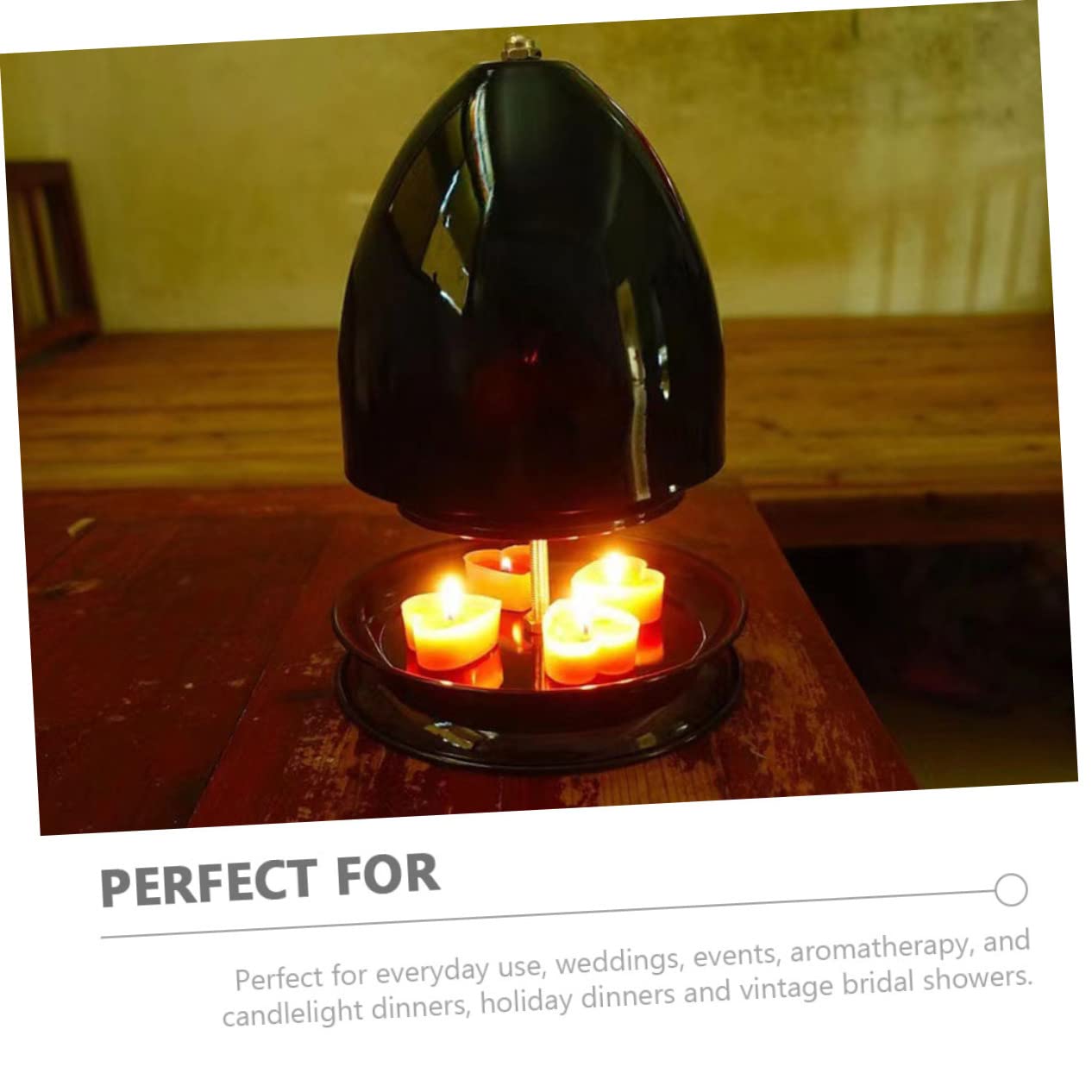 Amosfun Tealight Heater and Candle Holder Material for Home Decor Special Occasions and Aromatherapy Non Slip Design for Convenience