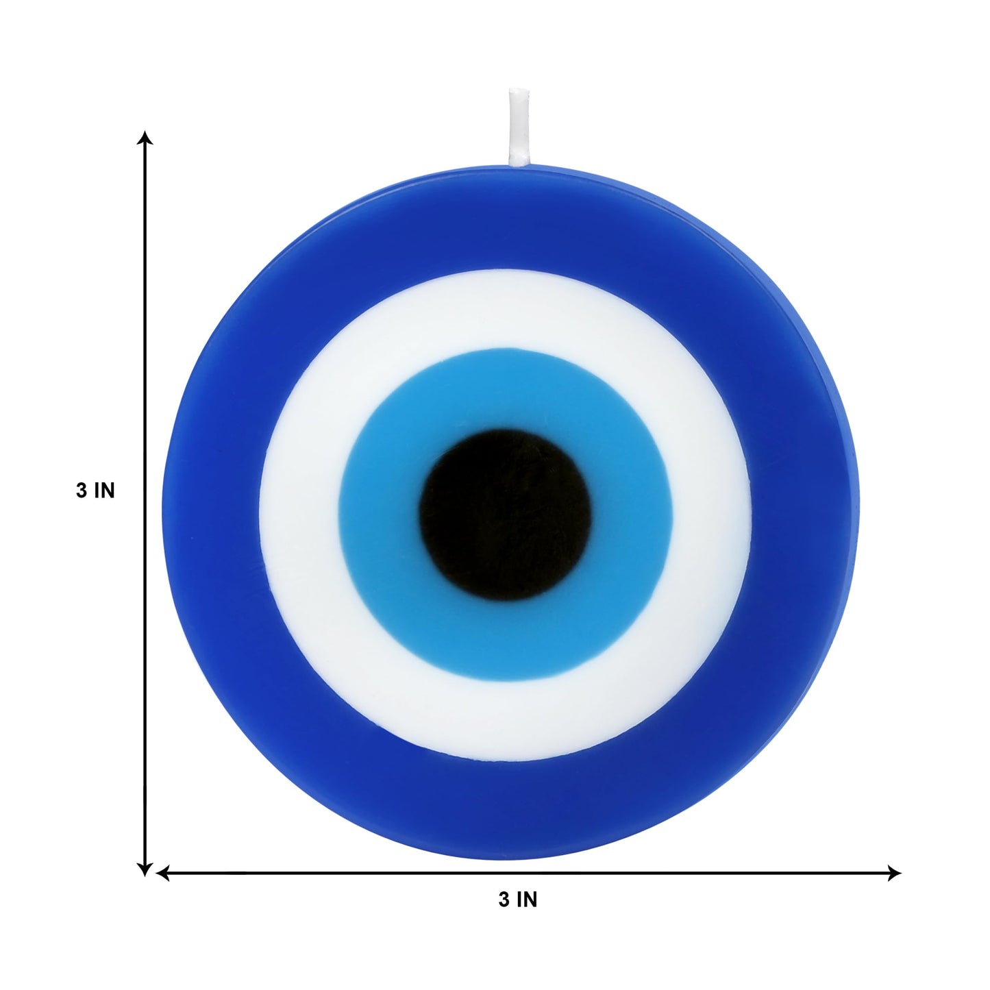 PROSPERRO LUMO by Parkash Candles Blue Evil Eye Candle Gift Nazar Home Decor Handmade Candles Desk Sculpture Decoration for House || Bedroom || Living Room || Set of 2 (Evil Eye - Round)