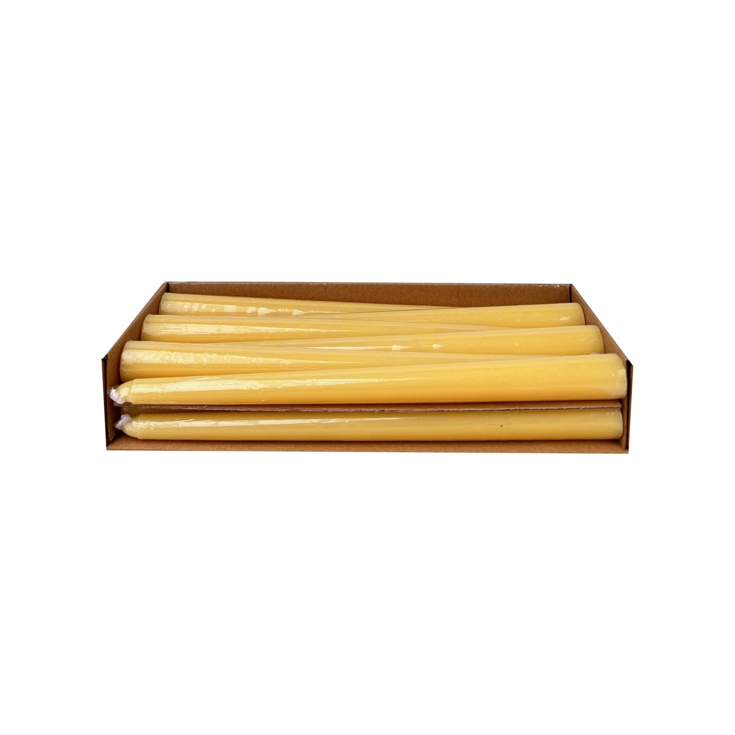 Taper Candles 10 Inch 12 Pack Light Yellow – CW Studio Unscented Dripless Smokeless Candlesticks, 7-8 Hour Clean Burn – Elegant Dinner Table Centerpiece for Wedding, Holiday Decor & Romantic Dinners