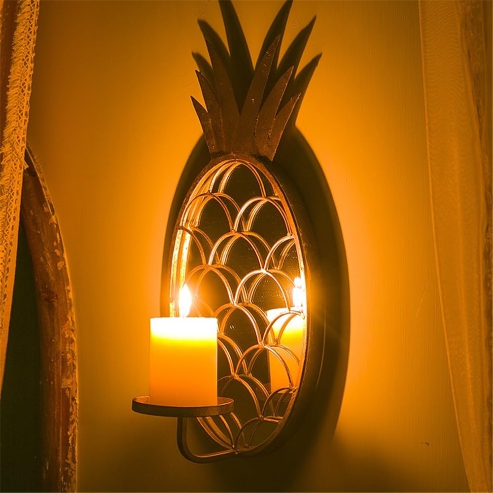 Candlestick Holders Living Room Candlestick Wall Decoration Light Luxury Iron Pineapple Candle Holder Candle Holders