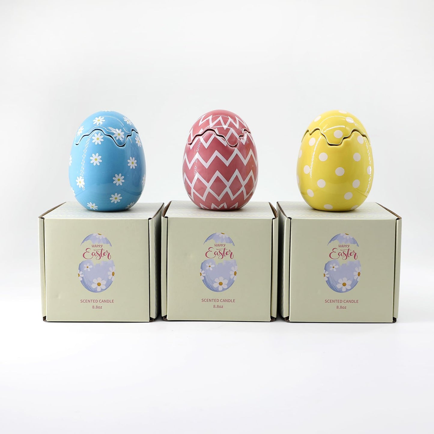 Easter Decorations - Easter Eggs Scented Candle, Easter Gifts for Women, Vanilla Candles(8.5oz)