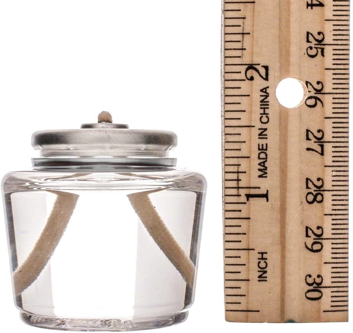 D'light Online 15 Hour Liquid Votive Candles Disposable Fuel Cells Small Oil Lamp for Events, Emergency Candles, Restaurant Tables, Romantic Dinner Candles and Wedding Tables (Set of 12)