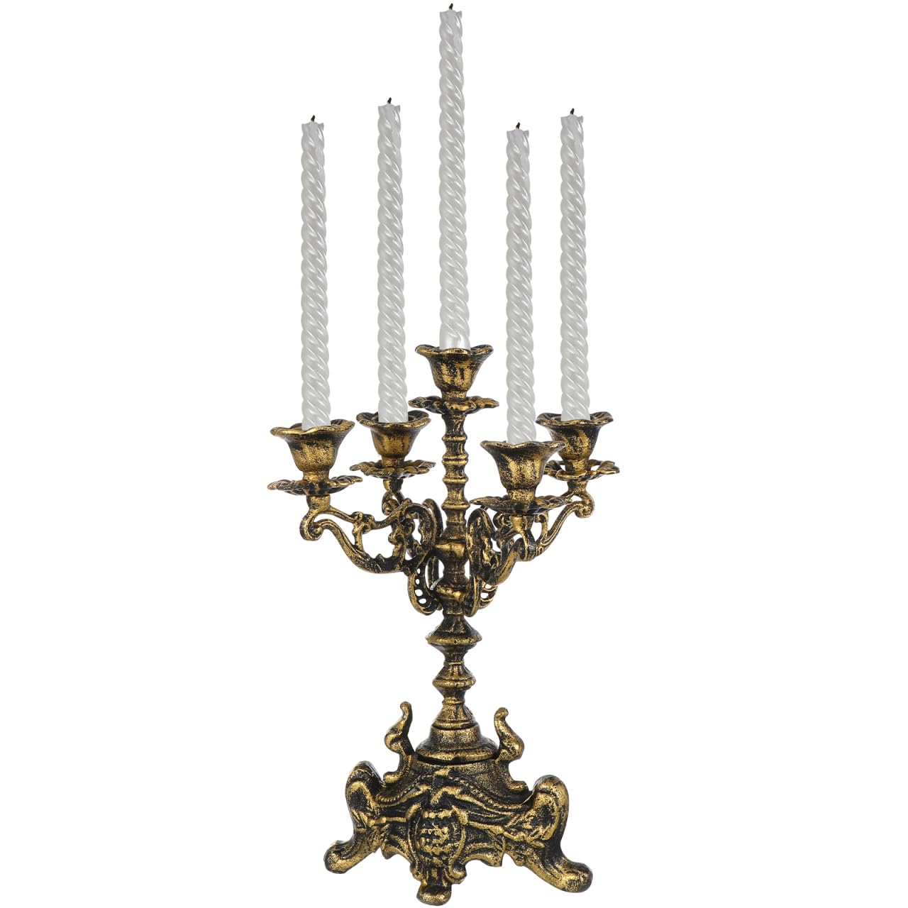 Abaodam Retro Candleholder European Style Candle Stand, 12.79Inch Metal Table Candlestick for Home Decoration Wedding Banquet Hotel Use, Centerpieces for Tables