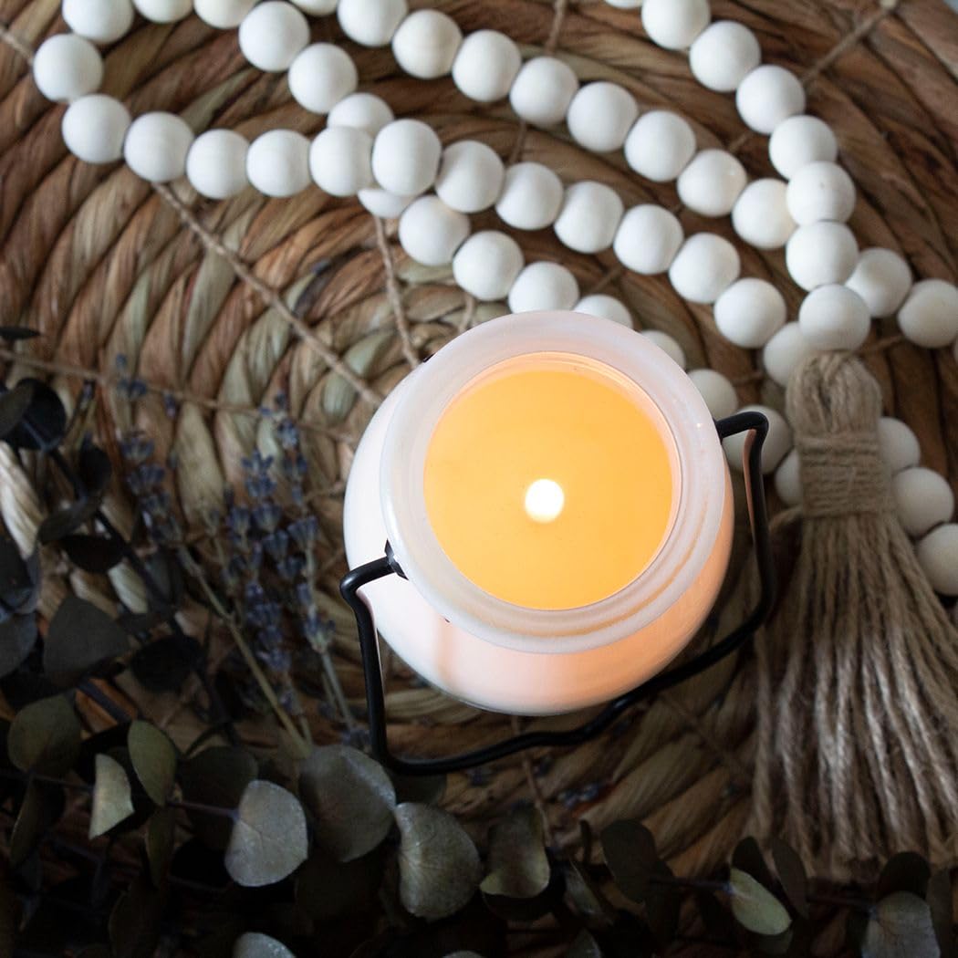 Milkhouse Candle Company Jasmine & Honeysuckle Soy Candle - Honeysuckle | White Jasmine | Citron & Greens Scented - 14 oz Milkbottle with Lid, 90+ Hour Burn Time, Made in the USA