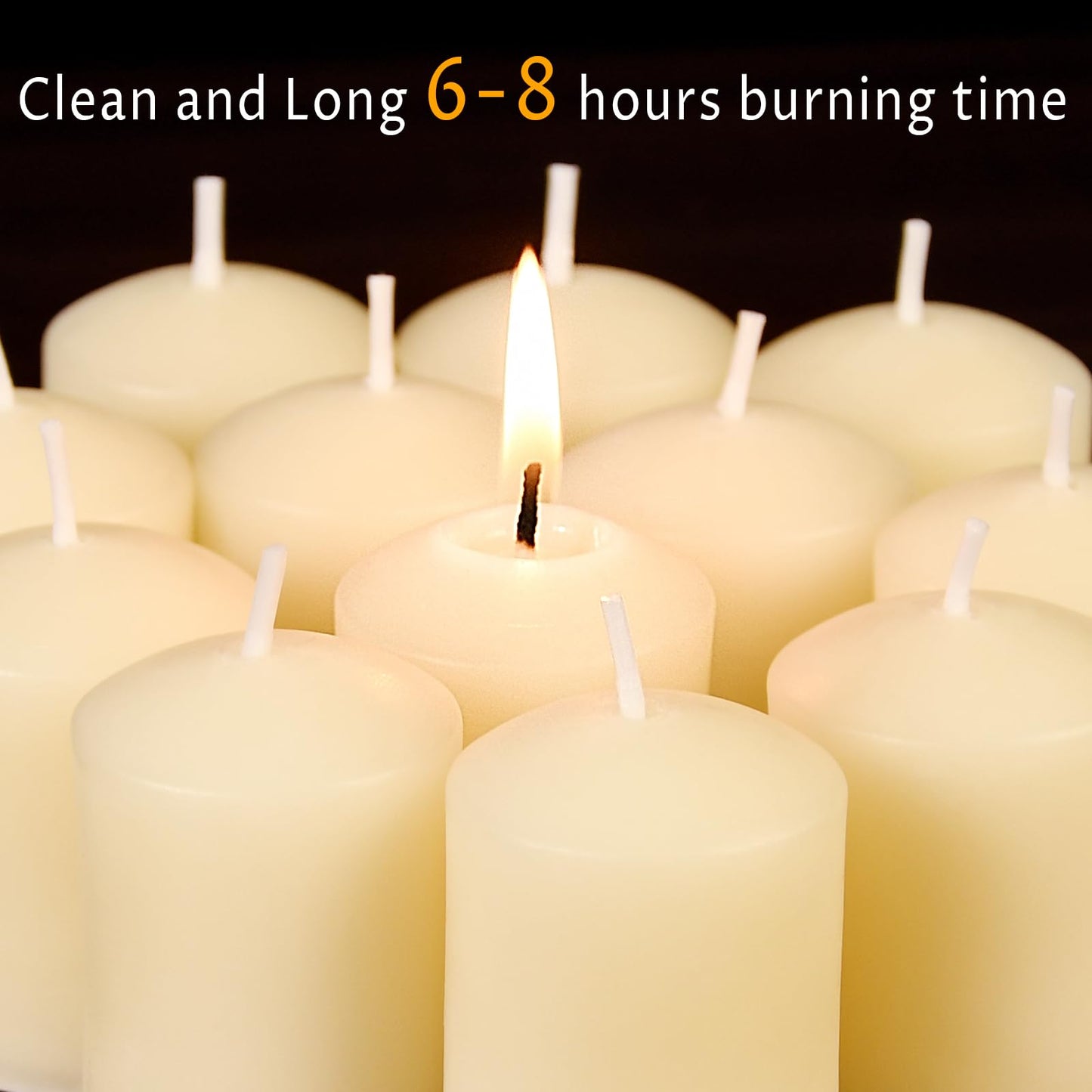 TELOSMA Pure Beeswax Candles Unscented - Natural Votive Candles Smokeless - Drippless Mini Beeswax Pillar Candle for Home, Restaurants, Parties Decorations -Pack of 24, Off White