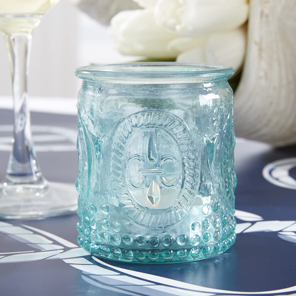 Kate Aspen Vintage Blue Glass Tealight Holder - Set of 8