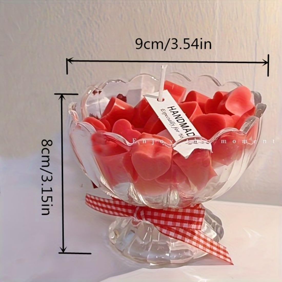 ISOLAY Aesthetic Scented Candle,Handmade Soy Wax Aroma in Glass Decorative Candle for Valentine's Day Wedding Gift (A Pink)