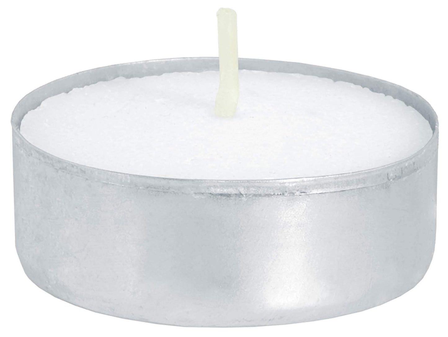 White Unscented Tealight Candles, 1.5" - Long Lasting & Smokeless Wax Candles for Home, Meditation & Events, Pack of 50