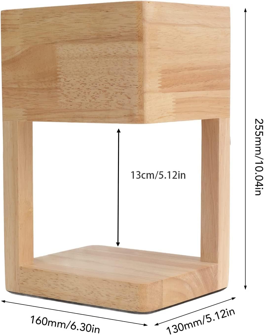 Candle Warmer Lamp,Electric Candle Lamp Warmer with Timer and Adjustable Brightness Automatic Shut-Off,Candle Heat lamp for Canned Candles,ith 2 Bulbs.(Wood)