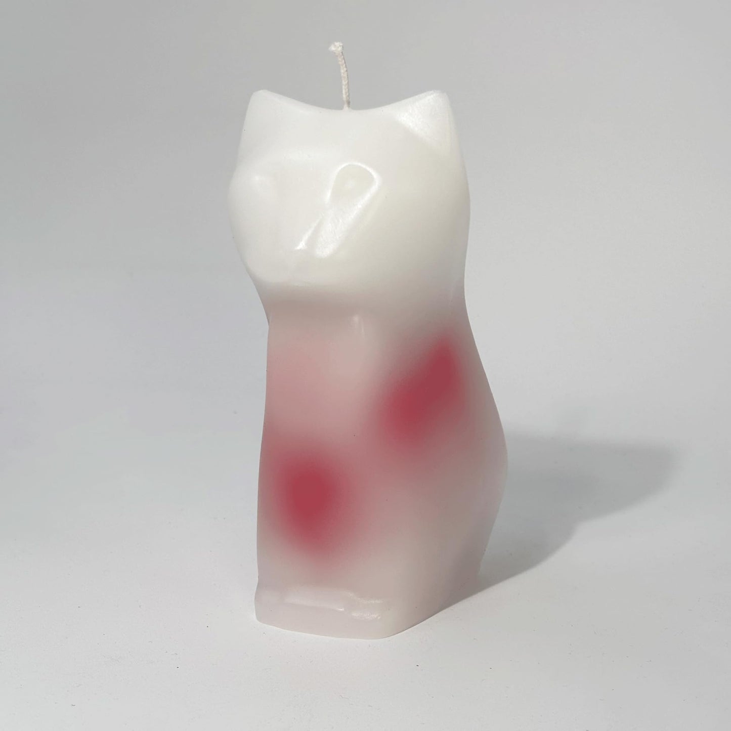 Hidden Skeleton Cat Candle (White)