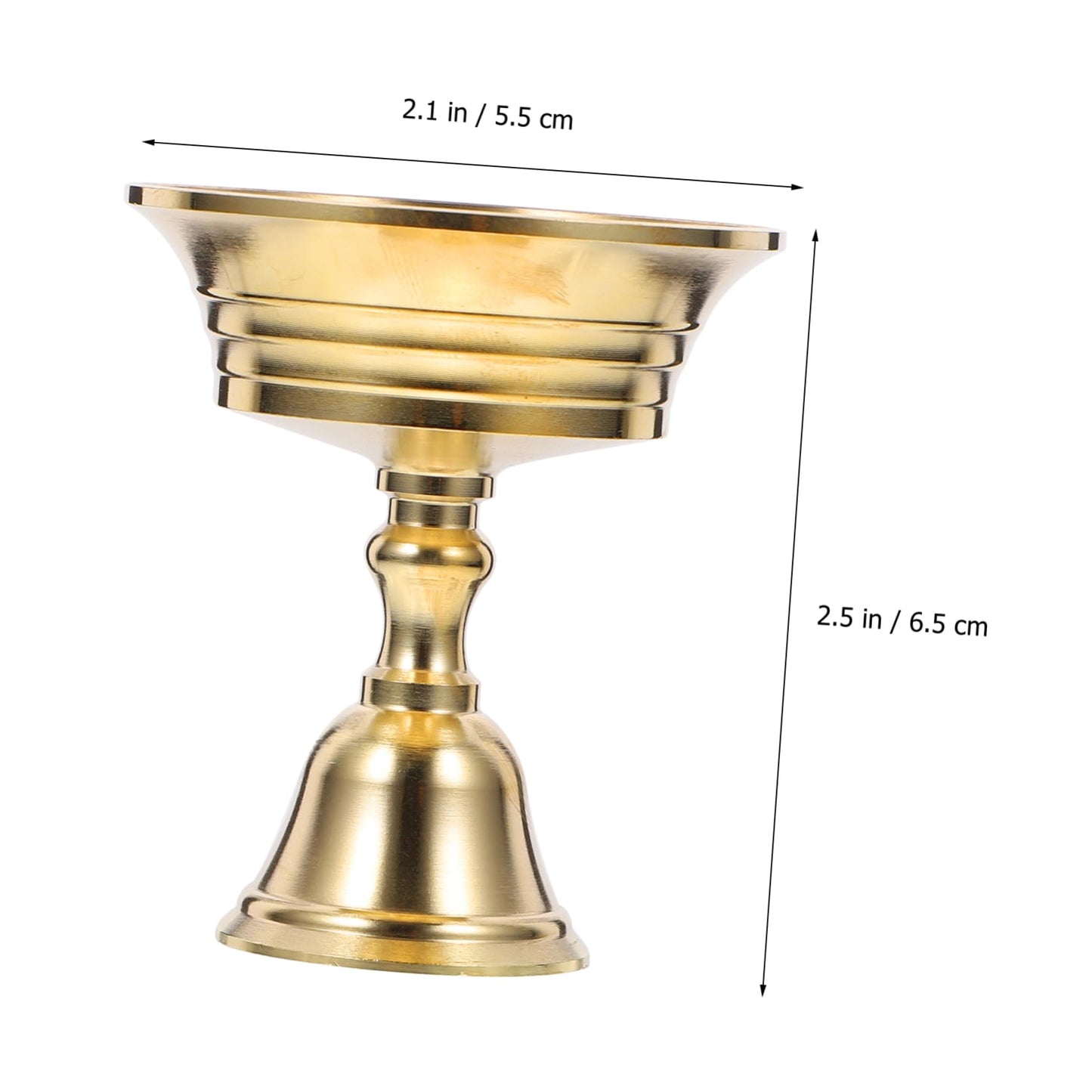 MINAOLULUS 6pcs Brass Solid Liquid Ghee Holder Dual-use Candle Cup Holder for Modern Decor Elegant Tea Light Stand