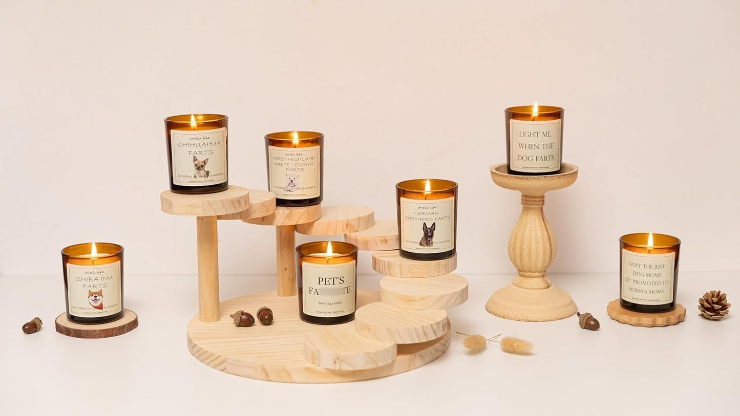 Shiba Inu Gifts & Decor, Gifts for Dog Lovers, Smells Like Shiba Inu Farts Candle - Lavender & Eucalyptus, Crafted by Natural Soy Wax & Natural Essential Oils
