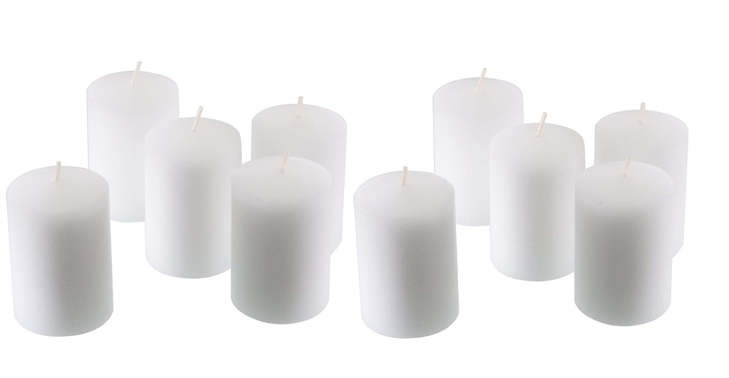 D'light Online 15 Hour Unscented White Emergency and Events Bulk Votive Candles for Wedding Votives, Luminary Candles, Restaurants, Churches, Bars, Parties, Spa and Decor (Set of 36 - White, 15 Hour)