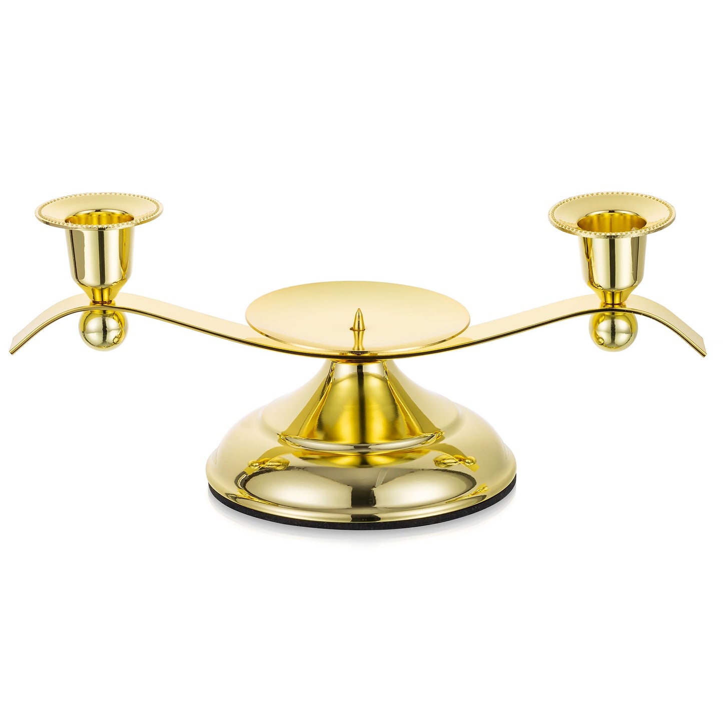 Unity Candle Holder for Wedding Ceremony Set - Romadedi 3 Arm Metal Gold Candle Stand for Pillar Taper Candlestick Unity Candles Centerpiece Decor Bride Reception Anniversary Decoration Gift