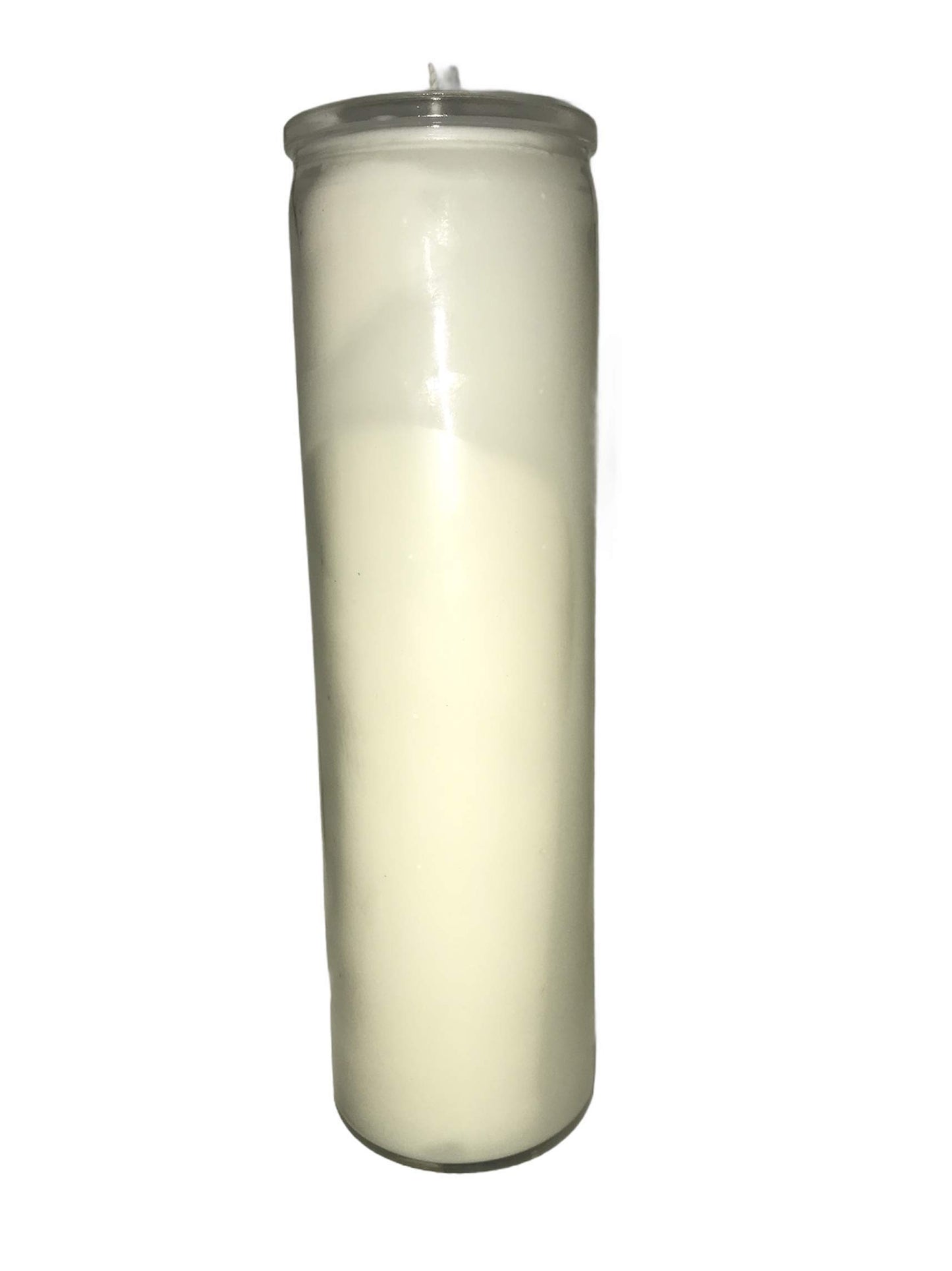 7 Day Prayer Candle | Alter | Glass Unscented Natural Pure Organic Plant-Based Dye Free Soy Wax 2 inches x 9 inches Pillar Candle