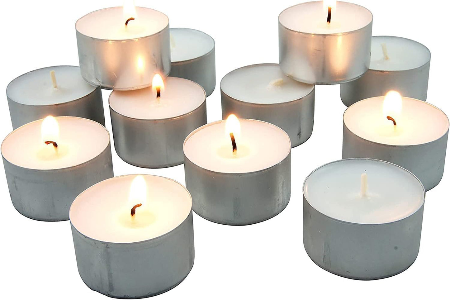 Tealight Candles Pure Wax Unscented Long Burning 9 Hours, White Unscented Candles(50 pic)