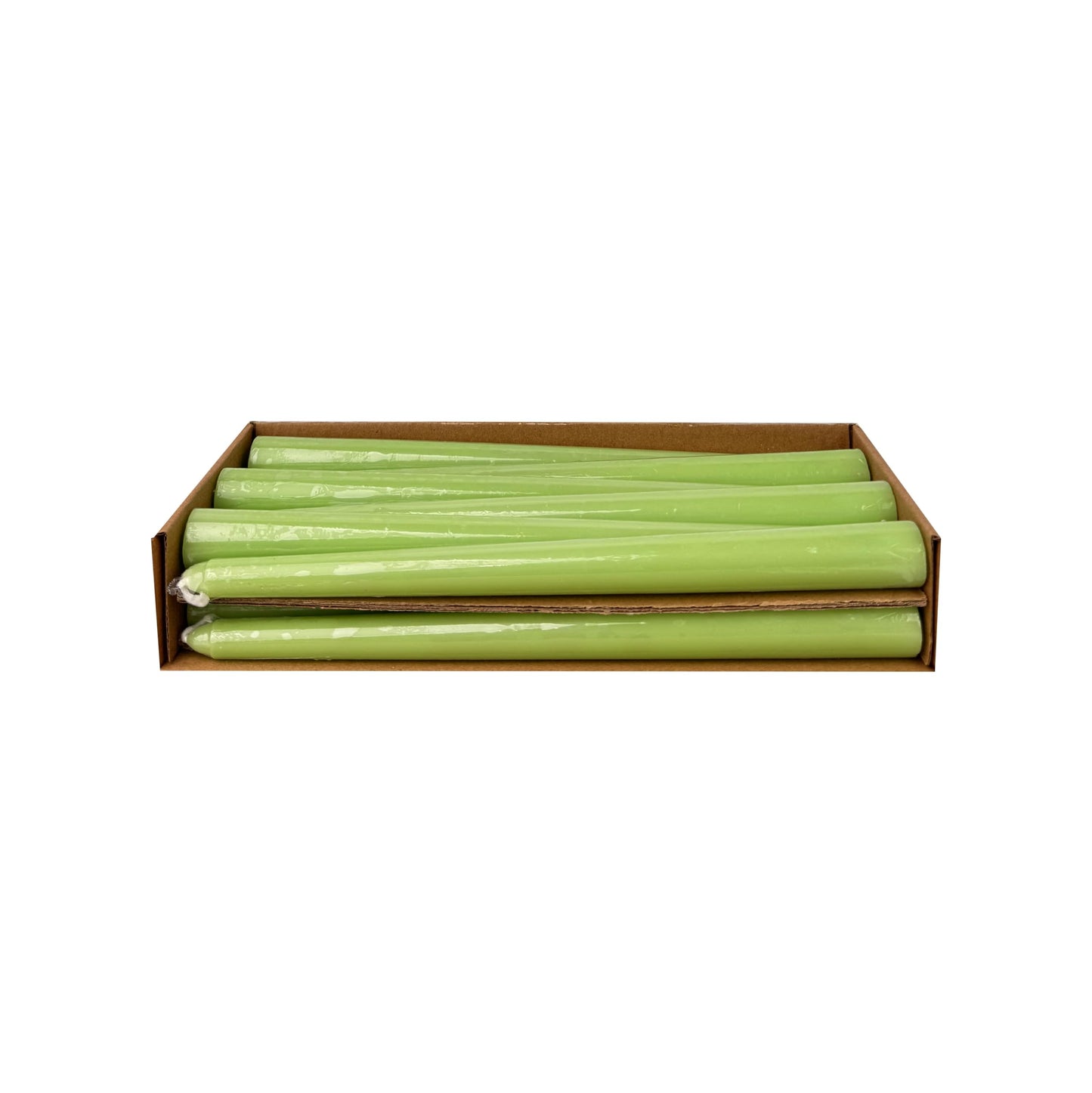 Taper Candles 10 Inch 12 Pack Light Green – CW Studio Unscented Dripless Smokeless Candlesticks, 7-8 Hour Clean Burn – Elegant Dinner Table Centerpiece for Wedding, Holiday Decor & Romantic Dinners