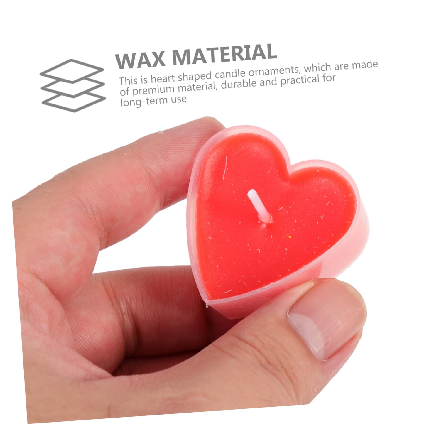 Mobestech 18Pcs Romantic Heart Shaped Tealight Candles Dripless Long Burning Red Proposal Decor for Weddings Bedrooms Parties and Valentines Day Ambiance