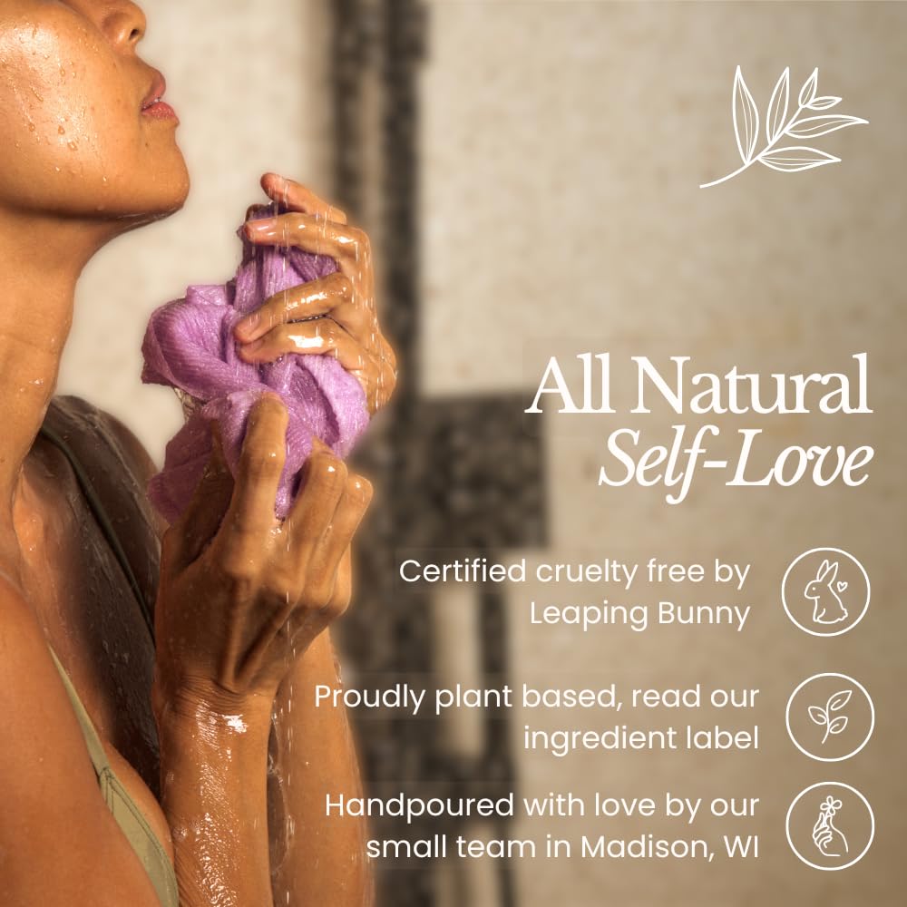 Bare Botanics Non-Toxic Unscented 9oz Soy Candle - 100% Plant-Based Fragrance Oils - Handpoured in WI - 40+ Hrs