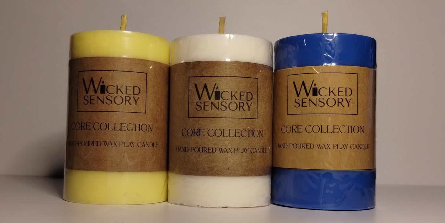 Premium Wax Play Candle - Unscented Body Safe Wax Blend for Sensory Play, Comfortable Heat Sensation - Perfect for Couples & Beginners (White)