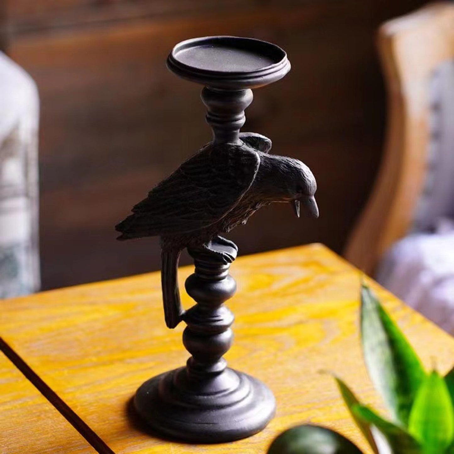 Tea light Holder, Resin Tealight Candle Holders Gothic Decor Candlestick for Halloween Thanksgiving Decor