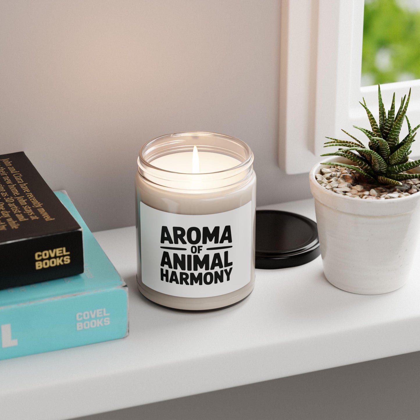 Aroma of Animal Harmony Scented Soy Candle, 9oz Natural Vegan Wax, Cotton Wick, Perfect for Home Decor Gifts