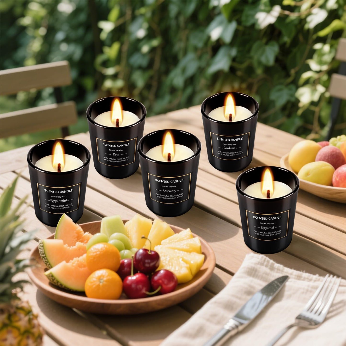 12 Pack Scented Black Candles Gift Set for Dad, Soy Wax Aromatherapy Candles for Home, 12 Masculine Fragrances, Gift from Daughter/Son for June Holiday, Stress Relief & Relaxation for Men