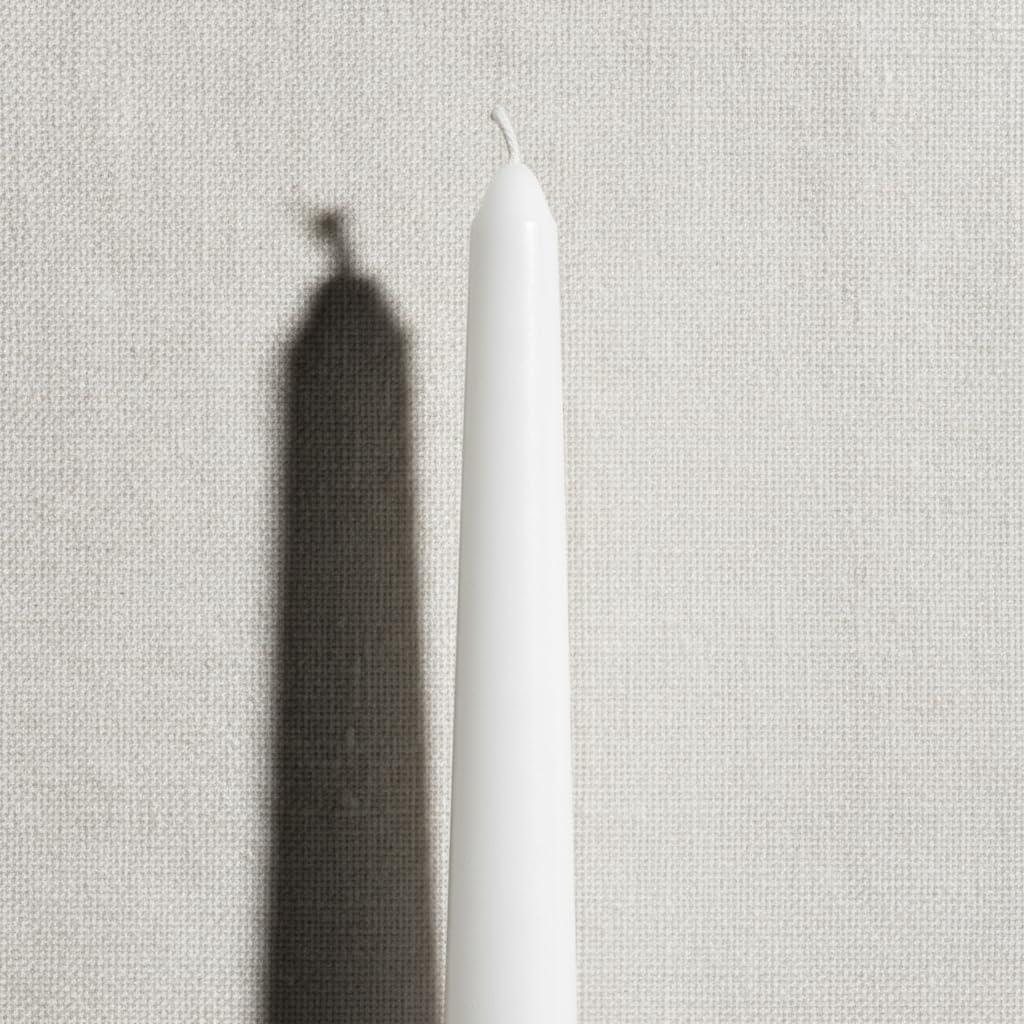 CANDLESEE 4 Pack White Taper Candles丨Taper Candles 10 Inch Dripless丨Unscented & Smokeless Candlesticks Bulk丨7-8 Hours Long Burning Tall Candles丨Ideal for Christmas Weddings Parties Dinner