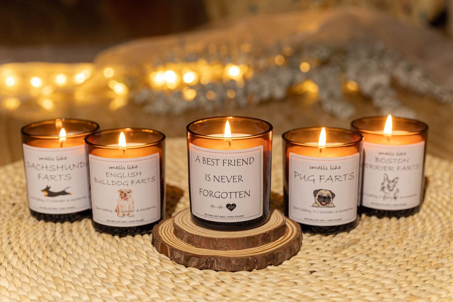 Dachshund Gifts & Decor, Weiner Dog Gifts for Women, Smells Like Dachshund Farts Candle - Lavender & Eucalyptus, Crafted by Natural Soy Wax & Natural Essential Oils