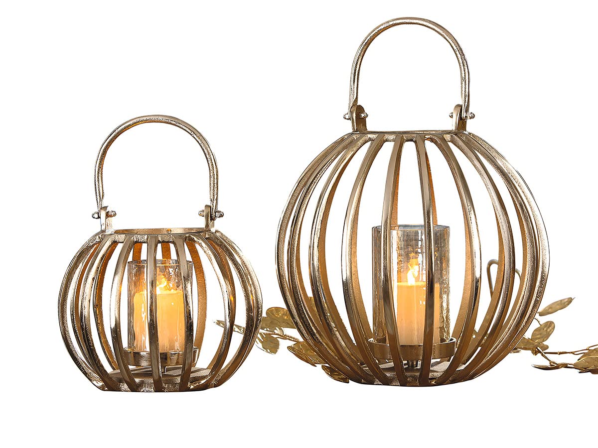 GILDE Gold Aluminium Lantern Height 23 cm