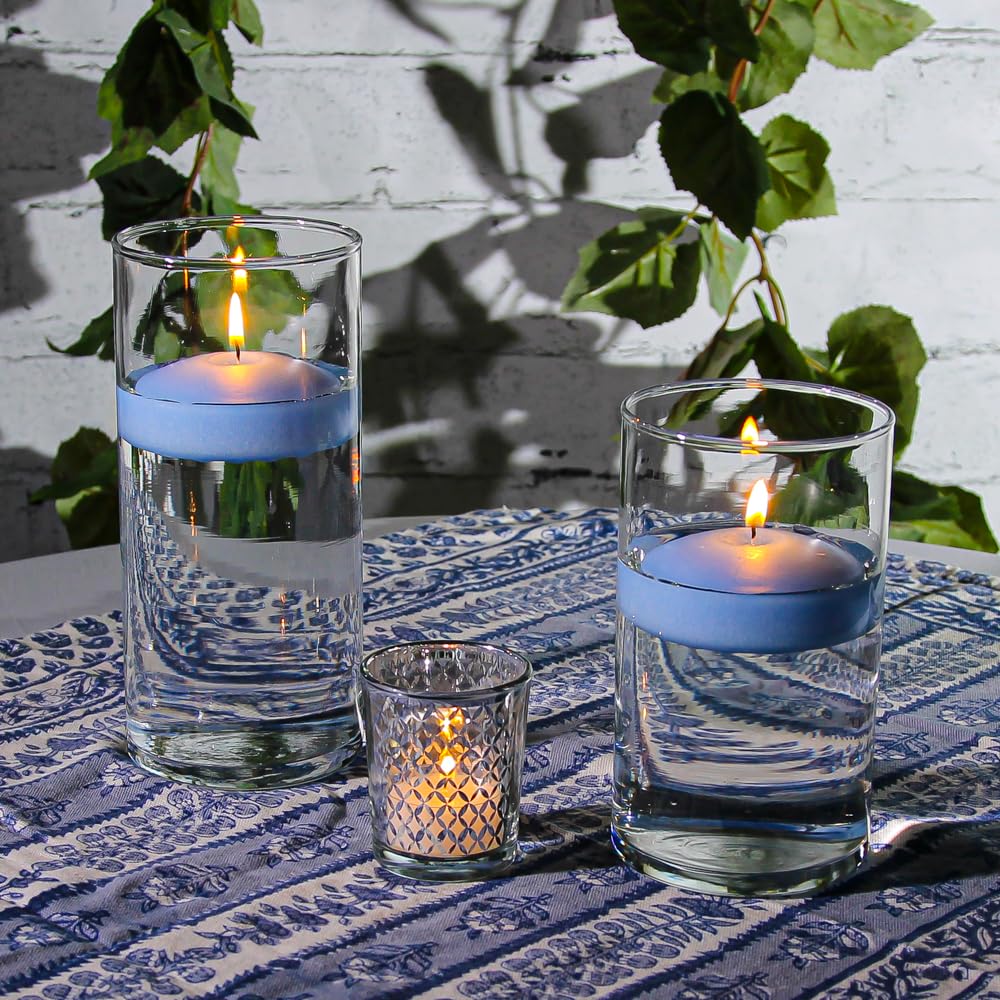 Richland Floating Candles 3" Light Blue Set of 12