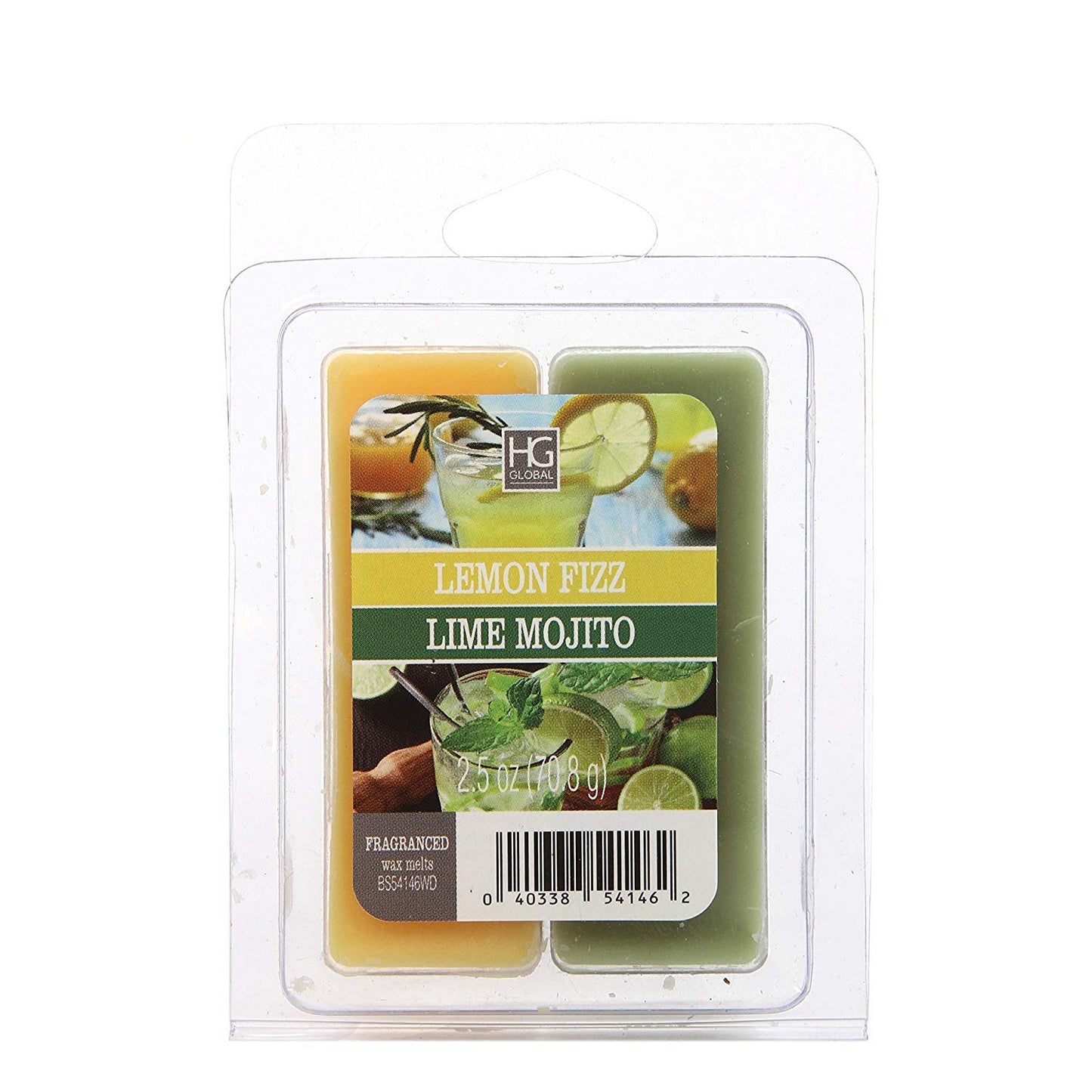 Hosley Set of 6 Dual Pack 2.5oz Lemon Fizz/Lime Mojito Scented Cubes for Warmers, Wax Melts Strong Scent, Hand Poured Wax Scents Melts for Spa and Meditation