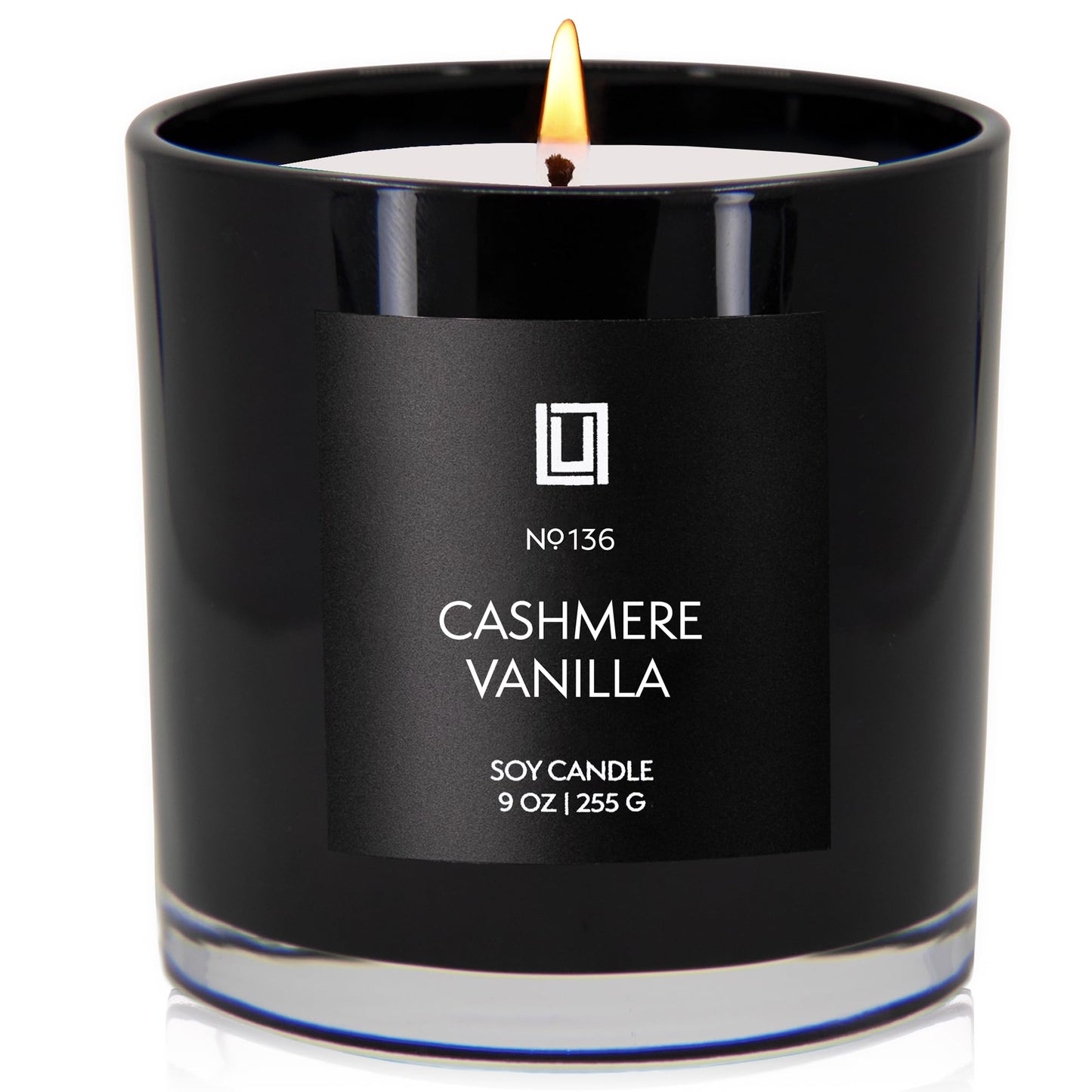 Lulu Candles | Cashmere Vanilla | Scented Soy Candle | Sweet Vanilla Fragrance - Perfume Inspired | Luxury Jar Candle | Highly Scented Long Lasting Candle | Home Fragrance Gift (9 Oz.)